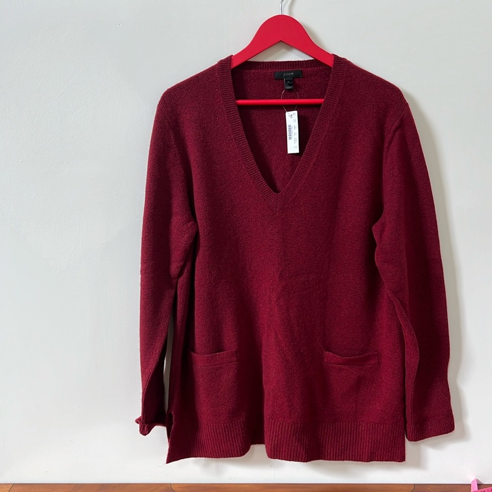 J.Crew relaxed V NECK sweater, NWT